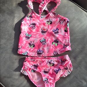 Kids Pink Minnie Mouse Swim Set